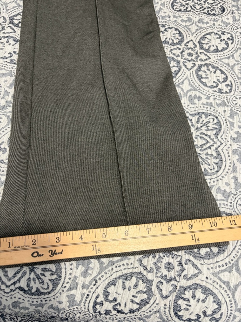Ann Taylor Petite Heather Gray Knit Wide Leg Trousers 10P - Picture 7 of 10